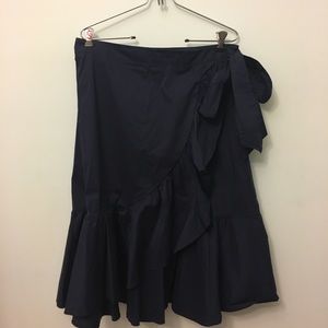 Navy Midi Skirt Loft Size 8